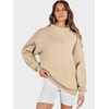 image:imageANRABESS Womens Oversized Sweatshirts Mock Neck Pullover  Cozy Fleece Long Sleeve Tops Casual Daily Wear Going Out amp Preppy Loose Fit 2026 Fall Winter Trendy OutfitsParchment