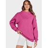 image:imageANRABESS Womens Oversized Sweatshirts Mock Neck Pullover  Cozy Fleece Long Sleeve Tops Casual Daily Wear Going Out amp Preppy Loose Fit 2026 Fall Winter Trendy OutfitsHot Pink