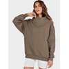 image:imageANRABESS Womens Oversized Sweatshirts Mock Neck Pullover  Cozy Fleece Long Sleeve Tops Casual Daily Wear Going Out amp Preppy Loose Fit 2026 Fall Winter Trendy OutfitsBrown
