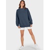 image:imageANRABESS Womens Oversized Sweatshirts Mock Neck Pullover  Cozy Fleece Long Sleeve Tops Casual Daily Wear Going Out amp Preppy Loose Fit 2026 Fall Winter Trendy OutfitsDark Navy Blue