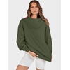 image:imageANRABESS Womens Oversized Sweatshirts Mock Neck Pullover  Cozy Fleece Long Sleeve Tops Casual Daily Wear Going Out amp Preppy Loose Fit 2026 Fall Winter Trendy OutfitsOlive