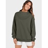 image:imageANRABESS Womens Oversized Sweatshirts Mock Neck Pullover  Cozy Fleece Long Sleeve Tops Casual Daily Wear Going Out amp Preppy Loose Fit 2026 Fall Winter Trendy OutfitsArmygreen
