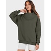 image:imageANRABESS Womens Oversized Sweatshirts Mock Neck Pullover  Cozy Fleece Long Sleeve Tops Casual Daily Wear Going Out amp Preppy Loose Fit 2026 Fall Winter Trendy OutfitsArmygreen