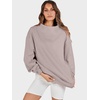 image:imageANRABESS Womens Oversized Sweatshirts Mock Neck Pullover  Cozy Fleece Long Sleeve Tops Casual Daily Wear Going Out amp Preppy Loose Fit 2026 Fall Winter Trendy OutfitsKhaki