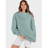 image:imageANRABESS Womens Oversized Sweatshirts Mock Neck Pullover  Cozy Fleece Long Sleeve Tops Casual Daily Wear Going Out amp Preppy Loose Fit 2026 Fall Winter Trendy OutfitsLight Green