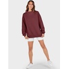 image:imageANRABESS Womens Oversized Sweatshirts Mock Neck Pullover  Cozy Fleece Long Sleeve Tops Casual Daily Wear Going Out amp Preppy Loose Fit 2026 Fall Winter Trendy OutfitsWine Red