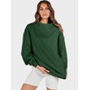 image:imageANRABESS Womens Oversized Sweatshirts Mock Neck Pullover  Cozy Fleece Long Sleeve Tops Casual Daily Wear Going Out amp Preppy Loose Fit 2026 Fall Winter Trendy OutfitsDark Green