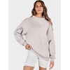 image:imageANRABESS Womens Oversized Sweatshirts Mock Neck Pullover  Cozy Fleece Long Sleeve Tops Casual Daily Wear Going Out amp Preppy Loose Fit 2026 Fall Winter Trendy OutfitsLight Grey