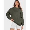 image:imageANRABESS Womens Oversized Sweatshirts Mock Neck Pullover  Cozy Fleece Long Sleeve Tops Casual Daily Wear Going Out amp Preppy Loose Fit 2026 Fall Winter Trendy OutfitsArmygreen