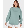 image:imageANRABESS Womens Oversized Sweatshirts Mock Neck Pullover  Cozy Fleece Long Sleeve Tops Casual Daily Wear Going Out amp Preppy Loose Fit 2026 Fall Winter Trendy OutfitsLight Green