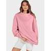 image:imageANRABESS Womens Oversized Sweatshirts Mock Neck Pullover  Cozy Fleece Long Sleeve Tops Casual Daily Wear Going Out amp Preppy Loose Fit 2026 Fall Winter Trendy OutfitsLight Pink