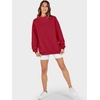 image:imageANRABESS Womens Oversized Sweatshirts Mock Neck Pullover  Cozy Fleece Long Sleeve Tops Casual Daily Wear Going Out amp Preppy Loose Fit 2026 Fall Winter Trendy OutfitsRed