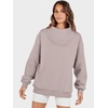 image:imageANRABESS Womens Oversized Sweatshirts Mock Neck Pullover  Cozy Fleece Long Sleeve Tops Casual Daily Wear Going Out amp Preppy Loose Fit 2026 Fall Winter Trendy OutfitsKhaki