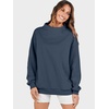 image:imageANRABESS Womens Oversized Sweatshirts Mock Neck Pullover  Cozy Fleece Long Sleeve Tops Casual Daily Wear Going Out amp Preppy Loose Fit 2026 Fall Winter Trendy OutfitsDark Navy Blue
