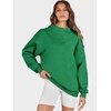 image:imageANRABESS Womens Oversized Sweatshirts Mock Neck Pullover  Cozy Fleece Long Sleeve Tops Casual Daily Wear Going Out amp Preppy Loose Fit 2026 Fall Winter Trendy OutfitsGreen