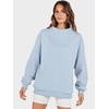 image:imageANRABESS Womens Oversized Sweatshirts Mock Neck Pullover  Cozy Fleece Long Sleeve Tops Casual Daily Wear Going Out amp Preppy Loose Fit 2026 Fall Winter Trendy OutfitsLight Blue