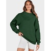 image:imageANRABESS Womens Oversized Sweatshirts Mock Neck Pullover  Cozy Fleece Long Sleeve Tops Casual Daily Wear Going Out amp Preppy Loose Fit 2026 Fall Winter Trendy OutfitsDark Green