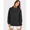 image:imageANRABESS Womens Oversized Sweatshirts Mock Neck Pullover  Cozy Fleece Long Sleeve Tops Casual Daily Wear Going Out amp Preppy Loose Fit 2026 Fall Winter Trendy OutfitsBlack