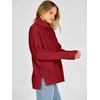 image:imageANRABESS Womens Oversized Turtleneck Tunic Sweater  Chunky Soft Batwing Pullover Side Hem Split Knit Tops Dressy Casual Work Office Clothes for Fall Winter TransitionRed