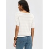 image:imageANRABESS Womens Short Sleeve Sweater Spring Summer Fall Outfits  Boat Neck Hollow Out Tops Comfy Lightweight Knit Pullover Classic Sweater Shirts Beach Travel Vacation ClothesWhite