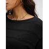 image:imageANRABESS Womens Short Sleeve Sweater Spring Summer Fall Outfits  Boat Neck Hollow Out Tops Comfy Lightweight Knit Pullover Classic Sweater Shirts Beach Travel Vacation ClothesBlack