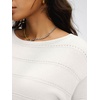 image:imageANRABESS Womens Short Sleeve Sweater Spring Summer Fall Outfits  Boat Neck Hollow Out Tops Comfy Lightweight Knit Pullover Classic Sweater Shirts Beach Travel Vacation ClothesWhite