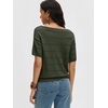 image:imageANRABESS Womens Short Sleeve Sweater Spring Summer Fall Outfits  Boat Neck Hollow Out Tops Comfy Lightweight Knit Pullover Classic Sweater Shirts Beach Travel Vacation ClothesArmy Green