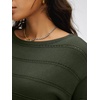 image:imageANRABESS Womens Short Sleeve Sweater Spring Summer Fall Outfits  Boat Neck Hollow Out Tops Comfy Lightweight Knit Pullover Classic Sweater Shirts Beach Travel Vacation ClothesArmy Green