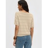 image:imageANRABESS Womens Short Sleeve Sweater Spring Summer Fall Outfits  Boat Neck Hollow Out Tops Comfy Lightweight Knit Pullover Classic Sweater Shirts Beach Travel Vacation ClothesBeige