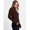 image:imageANRABESS Womens Turtleneck Wool Blend Lightweight Sweaters  Soft Knit Long Sleeve Pullover Tops Basic Versatile Business Casual Office Work Outfits Cozy Daily Wear Fall WinterDark Brown