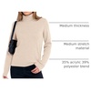 image:imageANRABESS Womens Turtleneck Wool Blend Lightweight Sweaters  Soft Knit Long Sleeve Pullover Tops Basic Versatile Business Casual Office Work Outfits Cozy Daily Wear Fall WinterParchment