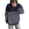Navy Blue White Stripe