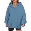 image:imageANRABESS Womens Oversized Hoodies V Neck Henley Sweatshirts  Long Sleeve Button Pullover Soft Cozy Fleece Warm Fabric Casual Teen Girls Y2K Clothes Fall Winter Fashion OutfitsBlue