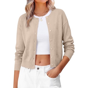 image:imageANRABAESS Cardigan Sweaters for Women 2026 Fall Outfits  Button Up SweaterTextured KnitDressy Casual ClassicExtra Soft  Long Sleeve Crew NeckWork Office OutingsWinter ClothingLight Khaki