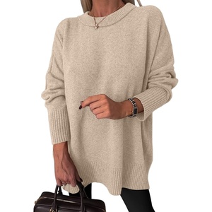 image:imageANRABESS Oversized Sweaters for Women Batwing Fall Outfits  Long Sleeve Crew Neck Pullover Cozy Casual Loose Knit Tops Cute Office Work Travel Vacation Winter Fashion ClothingAlmond