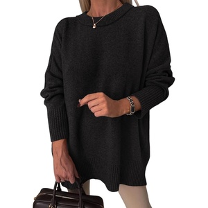 image:imageANRABESS Oversized Sweaters for Women Batwing Fall Outfits  Long Sleeve Crew Neck Pullover Cozy Casual Loose Knit Tops Cute Office Work Travel Vacation Winter Fashion ClothingBlack