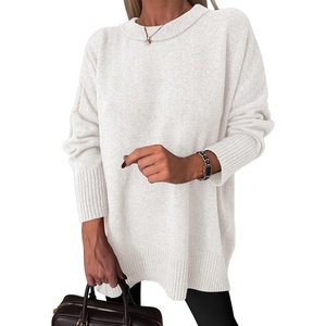 image:imageANRABESS Oversized Sweaters for Women Batwing Fall Outfits  Long Sleeve Crew Neck Pullover Cozy Casual Loose Knit Tops Cute Office Work Travel Vacation Winter Fashion ClothingWhite