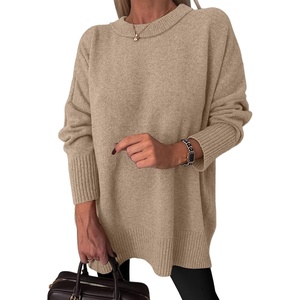 image:imageANRABESS Oversized Sweaters for Women Batwing Fall Outfits  Long Sleeve Crew Neck Pullover Cozy Casual Loose Knit Tops Cute Office Work Travel Vacation Winter Fashion ClothingLight Khaki
