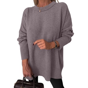 image:imageANRABESS Oversized Sweaters for Women Batwing Fall Outfits  Long Sleeve Crew Neck Pullover Cozy Casual Loose Knit Tops Cute Office Work Travel Vacation Winter Fashion ClothingNutmeg