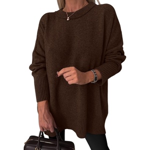 image:imageANRABESS Oversized Sweaters for Women Batwing Fall Outfits  Long Sleeve Crew Neck Pullover Cozy Casual Loose Knit Tops Cute Office Work Travel Vacation Winter Fashion ClothingCoffee
