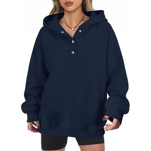 image:imageANRABESS Womens Oversized Hoodies V Neck Henley Sweatshirts  Long Sleeve Button Pullover Soft Cozy Fleece Warm Fabric Casual Teen Girls Y2K Clothes Fall Winter Fashion OutfitsNavy