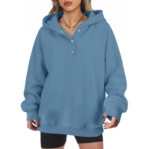 image:imageANRABESS Womens Oversized Hoodies V Neck Henley Sweatshirts  Long Sleeve Button Pullover Soft Cozy Fleece Warm Fabric Casual Teen Girls Y2K Clothes Fall Winter Fashion OutfitsBlue
