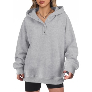 image:imageANRABESS Womens Oversized Hoodies V Neck Henley Sweatshirts  Long Sleeve Button Pullover Soft Cozy Fleece Warm Fabric Casual Teen Girls Y2K Clothes Fall Winter Fashion OutfitsGrey