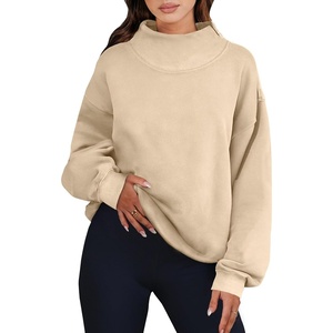 image:imageANRABESS Womens Oversized Sweatshirts Mock Neck Pullover  Cozy Fleece Long Sleeve Tops Casual Daily Wear Going Out amp Preppy Loose Fit 2026 Fall Winter Trendy OutfitsParchment