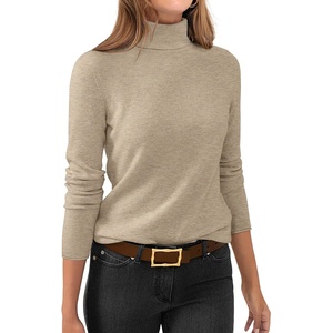 image:imageANRABESS Womens Turtleneck Wool Blend Lightweight Sweaters  Soft Knit Long Sleeve Pullover Tops Basic Versatile Business Casual Office Work Outfits Cozy Daily Wear Fall WinterAlmond