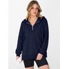 image:imageANRABESS Hoodies for Women Oversized Quarter Zip Pullover  Cozy Drawstring Fleece Tunic SweatshirtLoose Fit Long Sleeve With Side Split Casual amp Daily Leggings Outfits Spring amp FallNavy Blue