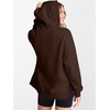 image:imageANRABESS Hoodies for Women Oversized Quarter Zip Pullover  Cozy Drawstring Fleece Tunic SweatshirtLoose Fit Long Sleeve With Side Split Casual amp Daily Leggings Outfits Spring amp FallCoffee