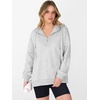 image:imageANRABESS Hoodies for Women Oversized Quarter Zip Pullover  Cozy Drawstring Fleece Tunic SweatshirtLoose Fit Long Sleeve With Side Split Casual amp Daily Leggings Outfits Spring amp FallLight Grey