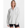 image:imageANRABESS Hoodies for Women Oversized Quarter Zip Pullover  Cozy Drawstring Fleece Tunic SweatshirtLoose Fit Long Sleeve With Side Split Casual amp Daily Leggings Outfits Spring amp FallLight Grey