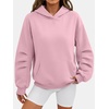 image:imageANRABESS Oversized Hoodies for Women Fleece Sweatshirt  Ruched Long Sleeve Pullover Top  with Kangaroo Pocket Drop ShoulderCasual Daily amp Light Workouts Spring Fall ClothesPink